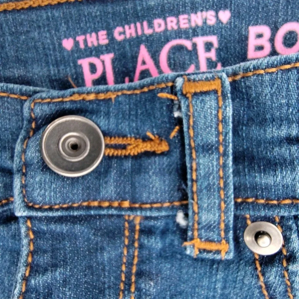 Childrens Place Jeans Youth Girls 8 Blue‎ Bootcut Stretch Adjust📸SEE📏📸